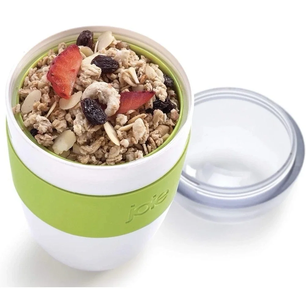 Joie Yogurt On The Go Reusable Snack Cups With Spoons Open New No Packaging
